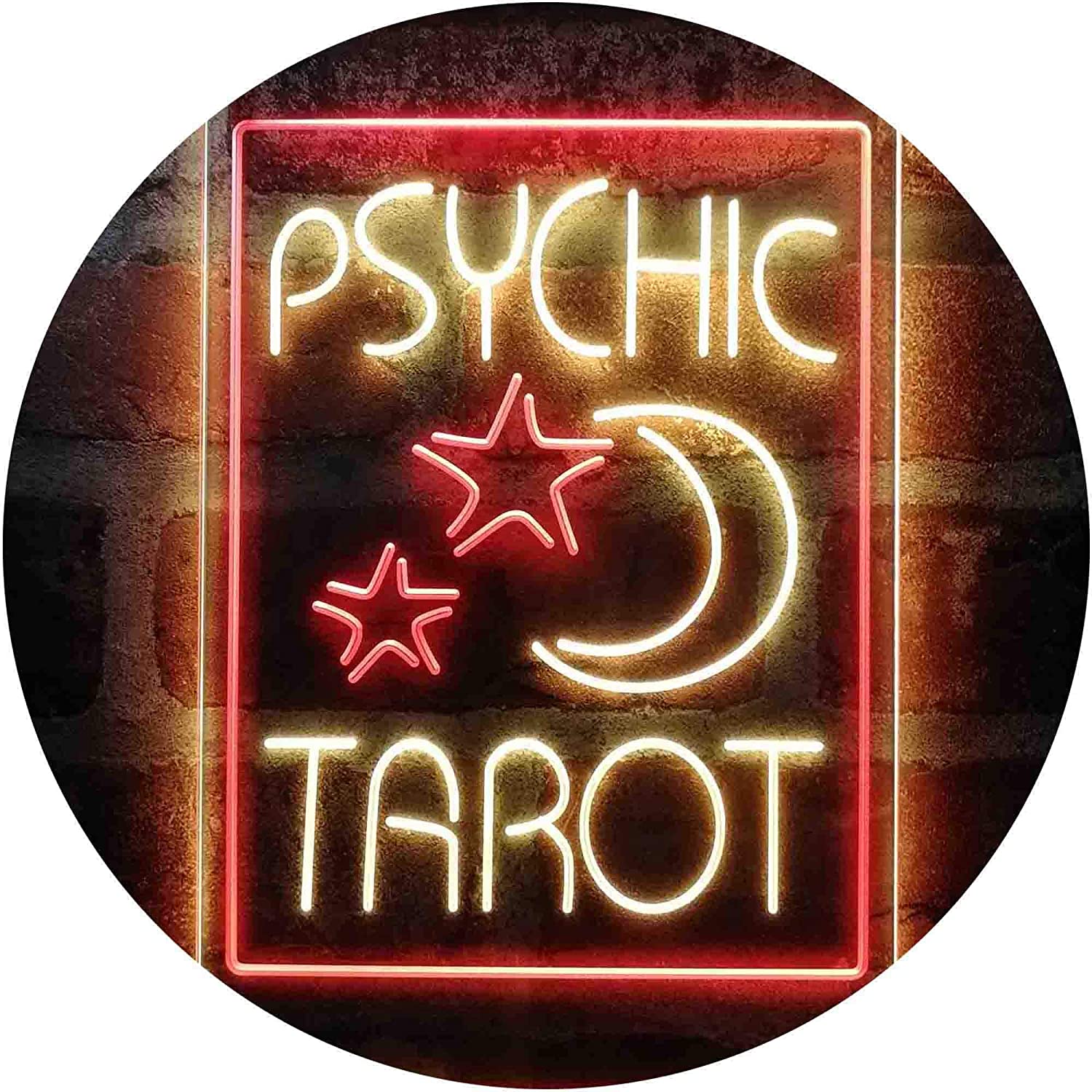 Psychic Tarot Reader Moon Stars LED Neon Light Sign - Way Up Gifts