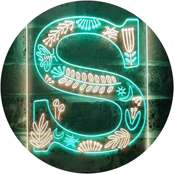Family Name Letter S Monogram Initial LED Neon Light Sign - Way Up Gifts