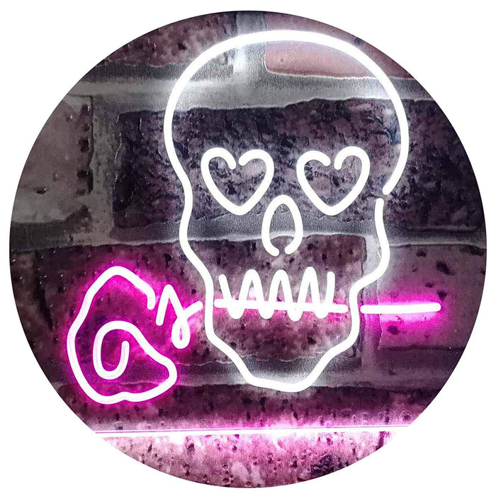 Skull with Rose LED Neon Light Sign - Way Up Gifts