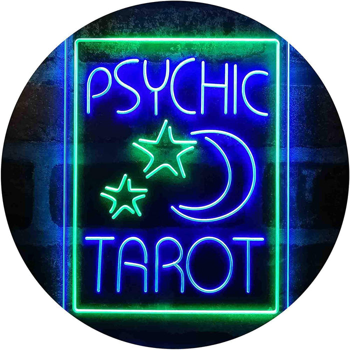 Psychic Tarot Reader Moon Stars LED Neon Light Sign - Way Up Gifts