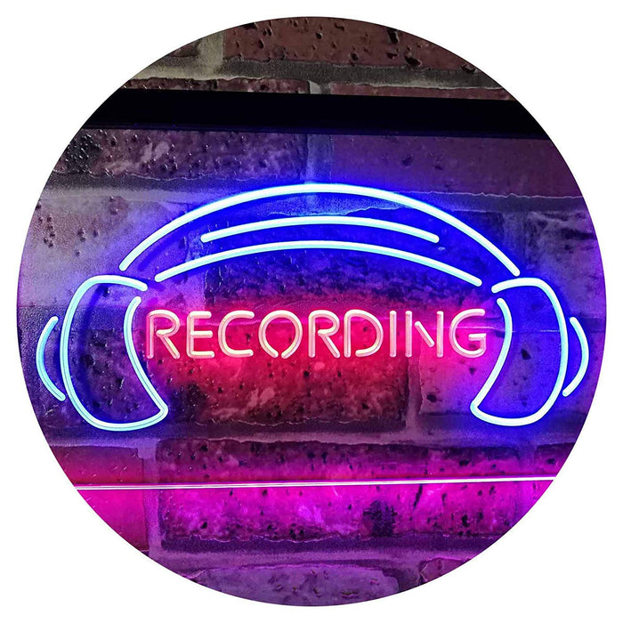 Headphones Recording LED Neon Light Sign - Way Up Gifts