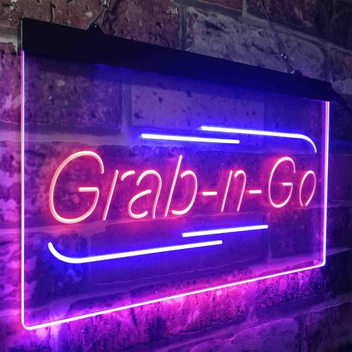 Grab n Go Food Take Away LED Neon Light Sign - Way Up Gifts