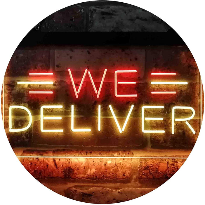 Restaurant Food Delivery We Deliver LED Neon Light Sign - Way Up Gifts