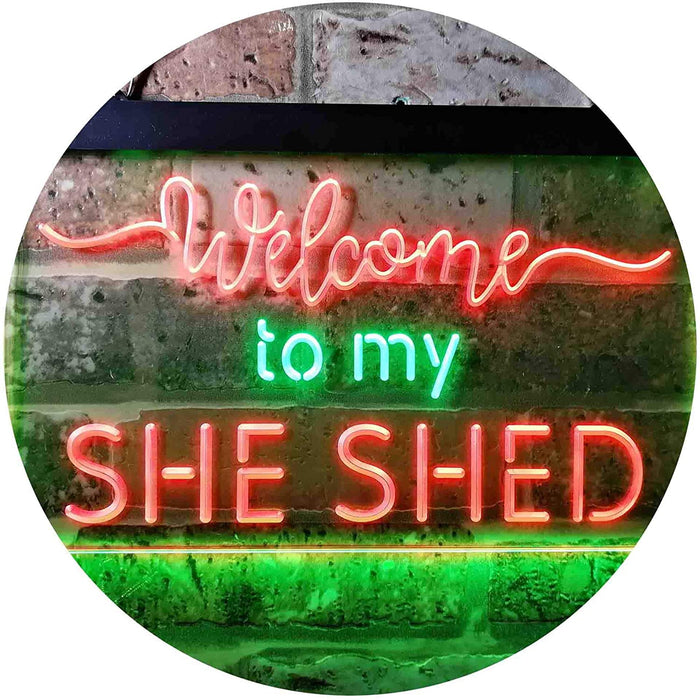 Welcome to My She Shed Woman Cave LED Neon Light Sign - Way Up Gifts