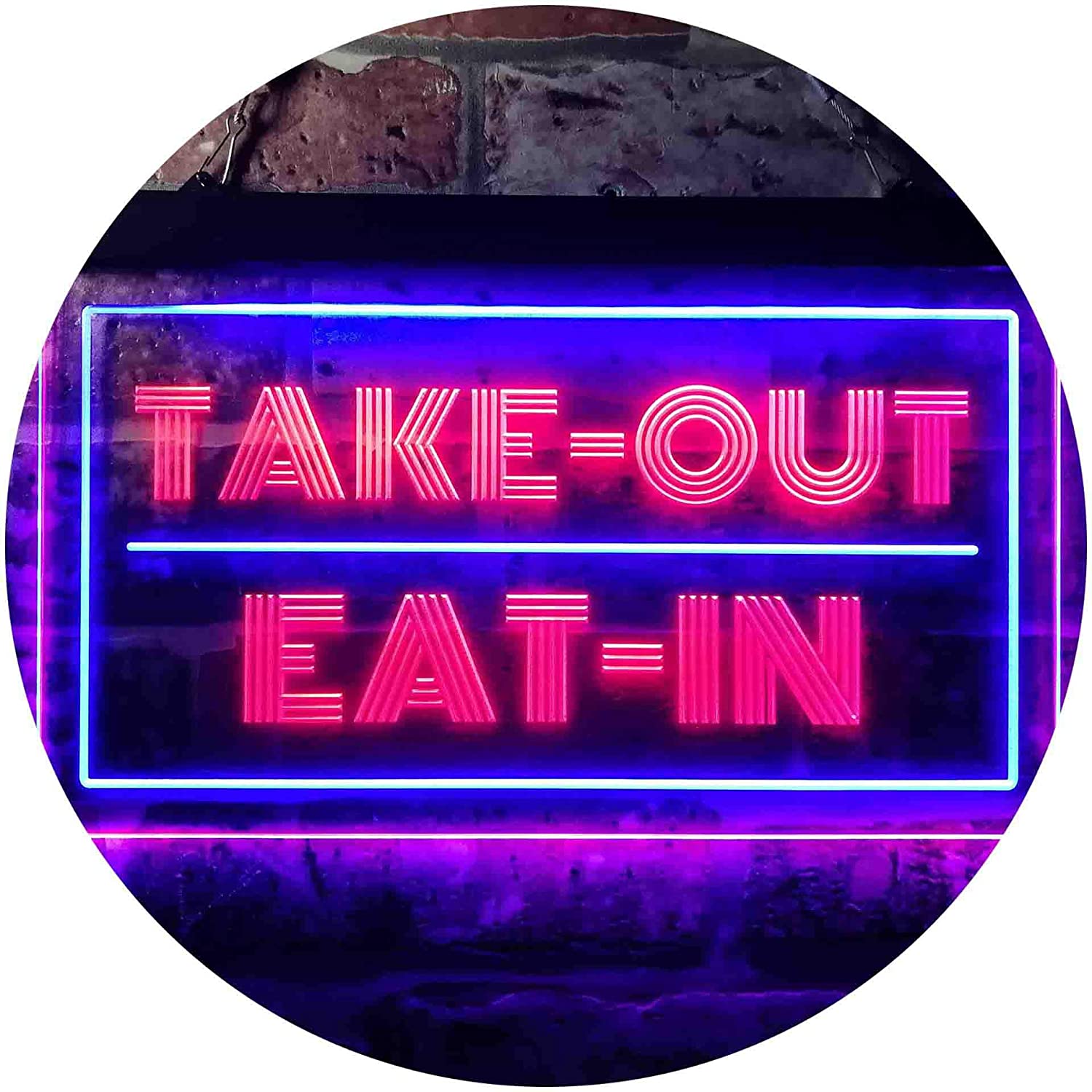 Take Out Eat In LED Neon Light Sign - Way Up Gifts