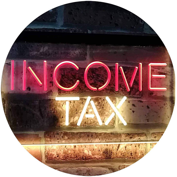 Income Tax Services LED Neon Light Sign - Way Up Gifts