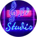 Music Notes Studio LED Neon Light Sign - Way Up Gifts