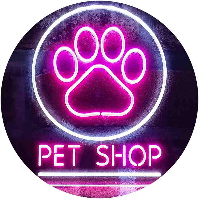 Paw Print Pet Shop LED Neon Light Sign - Way Up Gifts