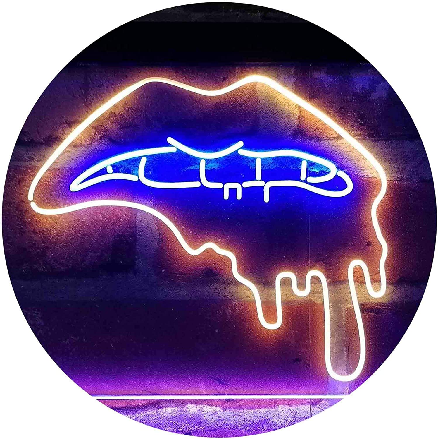 Biting Lip Bite Bleeding Art LED Neon Light Sign