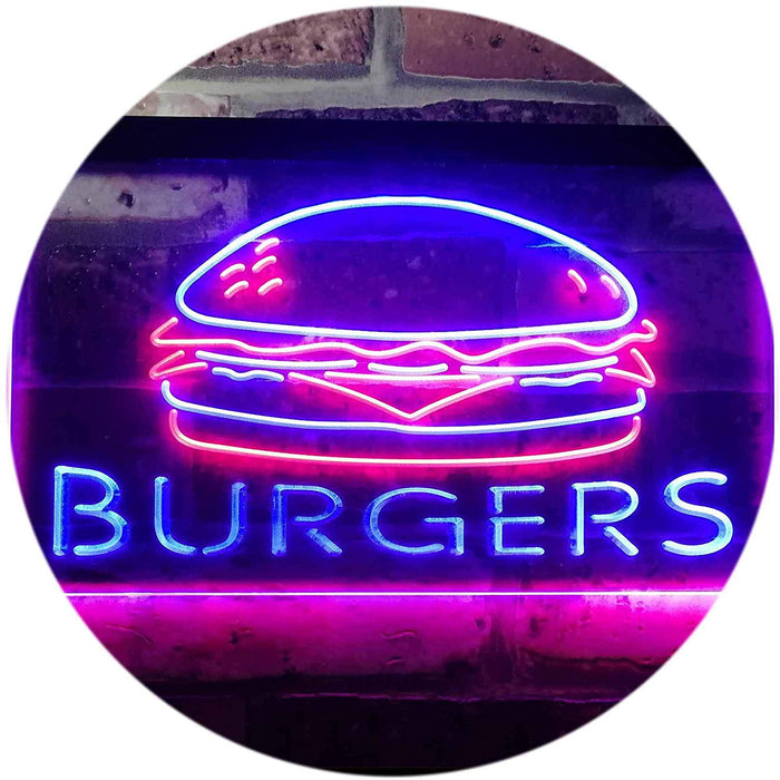 Hamburgers Burgers LED Neon Light Sign - Way Up Gifts