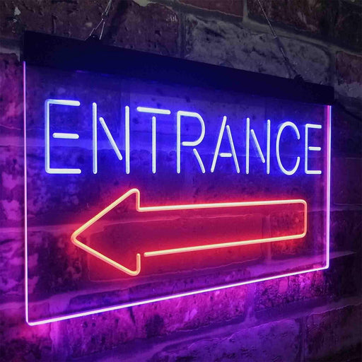 Entrance Left Arrow LED Neon Light Sign - Way Up Gifts