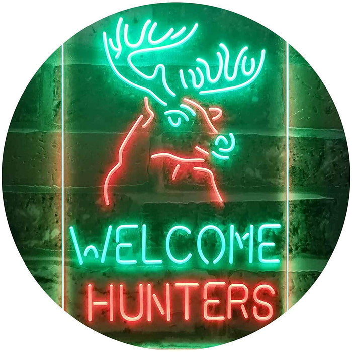 Hunting Store Cabin Decor Welcome Hunters LED Neon Light Sign - Way Up Gifts