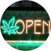 Hemp Leaf Open Marijuana Dispensary LED Neon Light Sign - Way Up Gifts