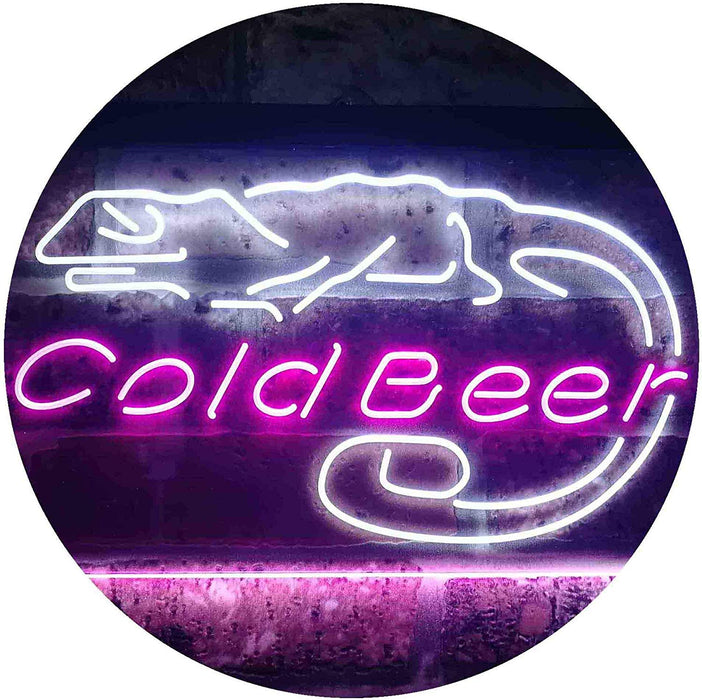 Lizard Cold Beer LED Neon Light Sign - Way Up Gifts