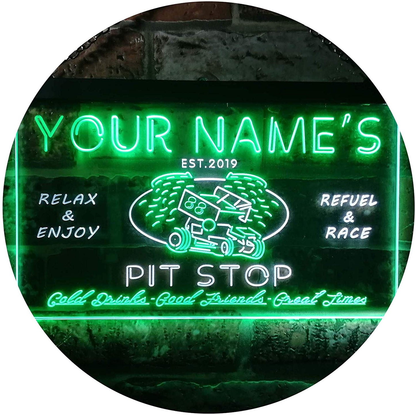 Custom Car Racing Beer Pit Stop Bar LED Neon Light Sign - Way Up Gifts