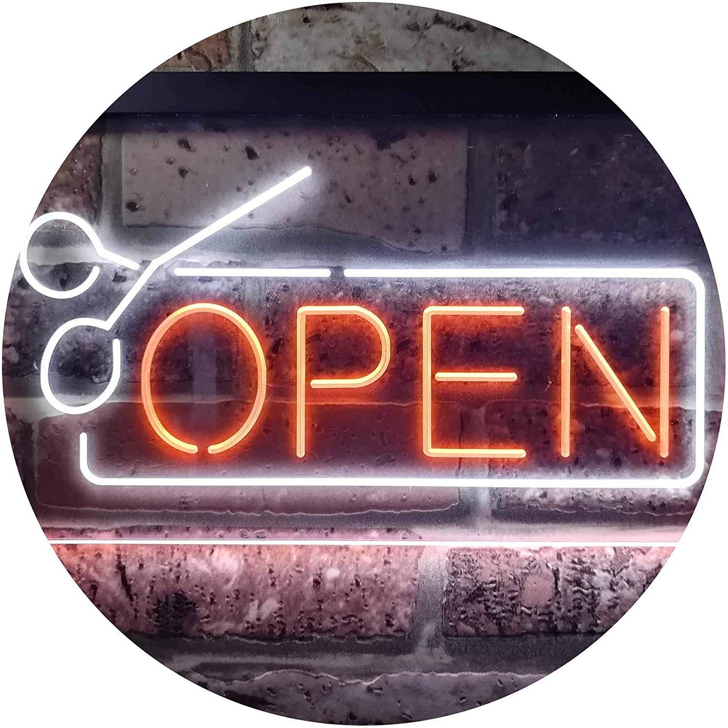 Scissors Open Barber Salon Hair Cuts LED Neon Light Sign - Way Up Gifts