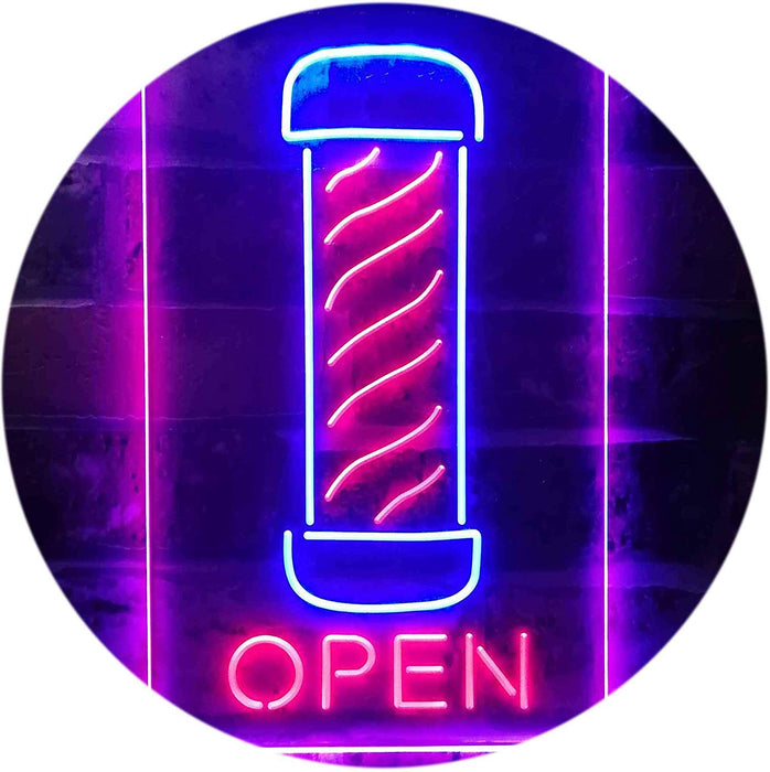 Vertical Barber Pole Open LED Neon Light Sign - Way Up Gifts