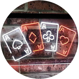 Buy Four Aces Poker Casino LED Neon Light Sign – Way Up Gifts