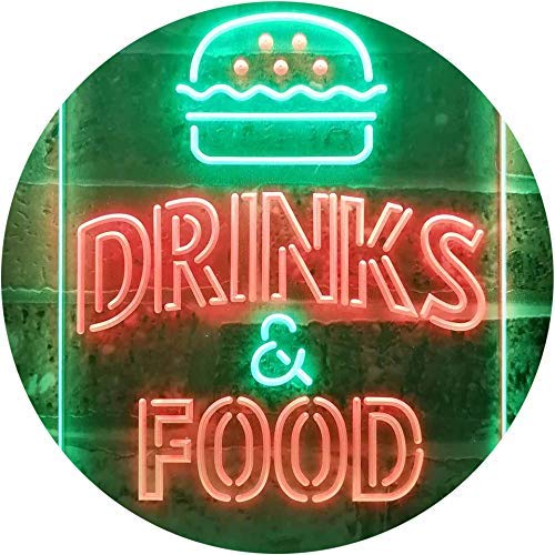 Hamburgers Drinks and Food LED Neon Light Sign - Way Up Gifts