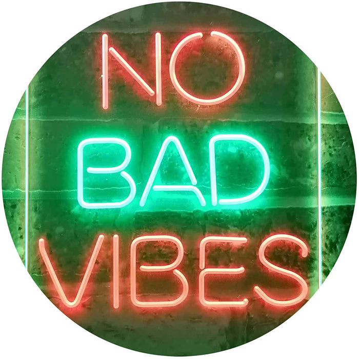No Bad Vibes Room Display LED Neon Light Sign - Way Up Gifts