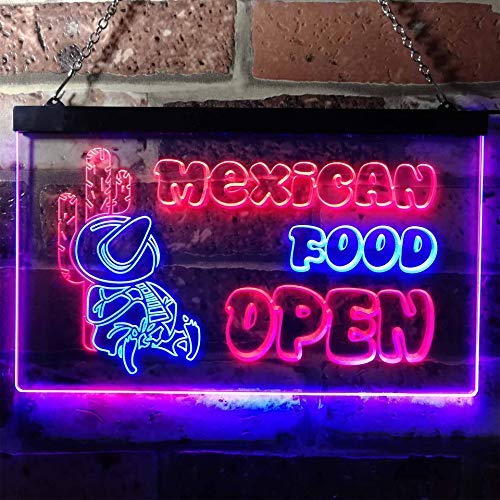 Mexican Food Open LED Neon Light Sign - Way Up Gifts
