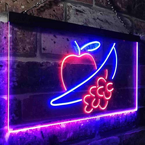 Apple Grapes Banana Grocery Fruit LED Neon Light Sign - Way Up Gifts