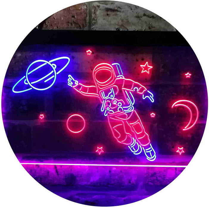 Astronaut Planets Stars Space Moon LED Neon Light Sign - Way Up Gifts