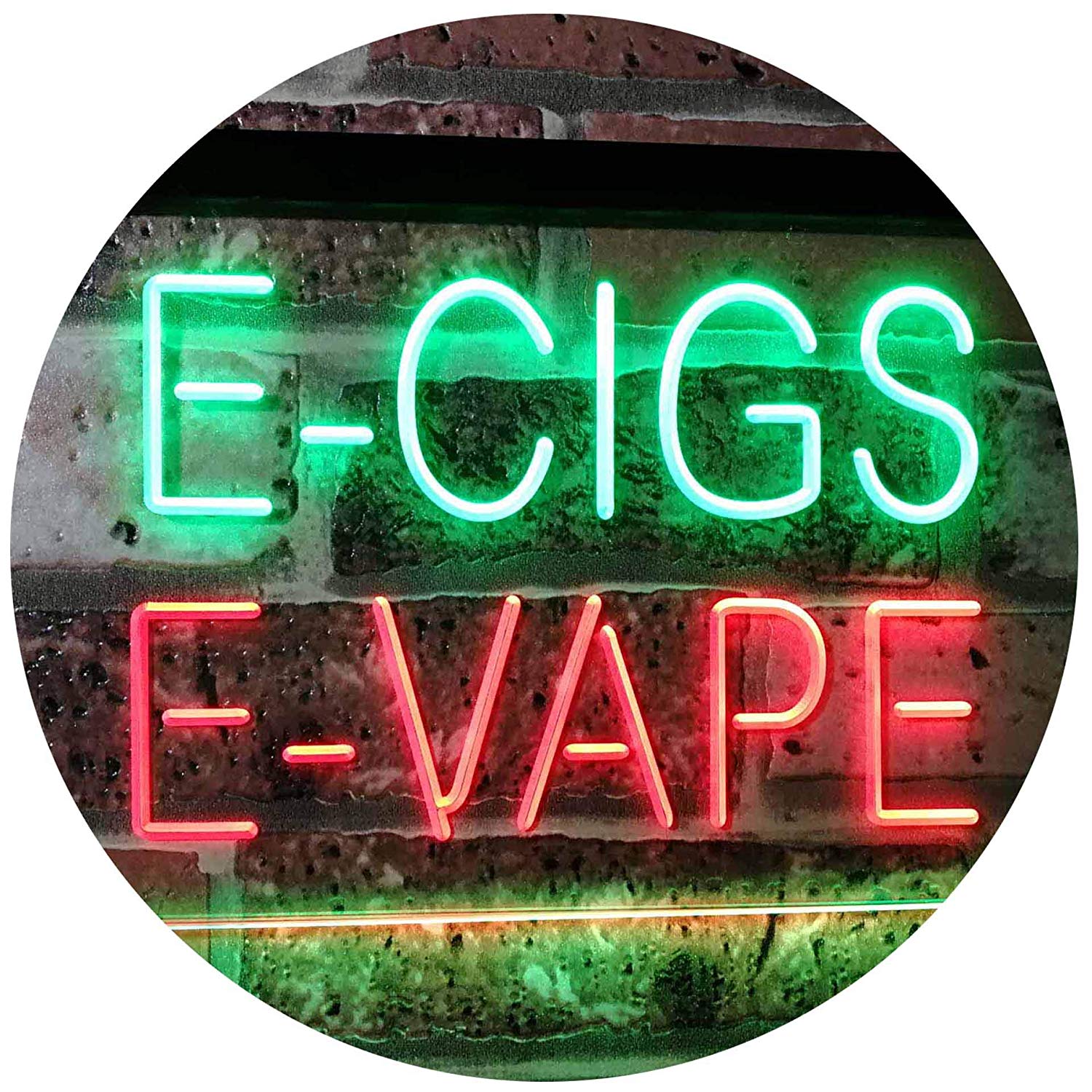 LED ECIGS Circle Neon Sign for Business, Electronic Lighted Board, ECIGS  (16 inch)