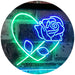 Rose Flower & Heart LED Neon Light Sign - Way Up Gifts