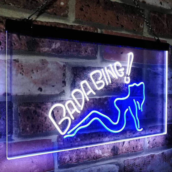 Sexy Girl Bada Bing Man Cave LED Neon Light Sign - Way Up Gifts