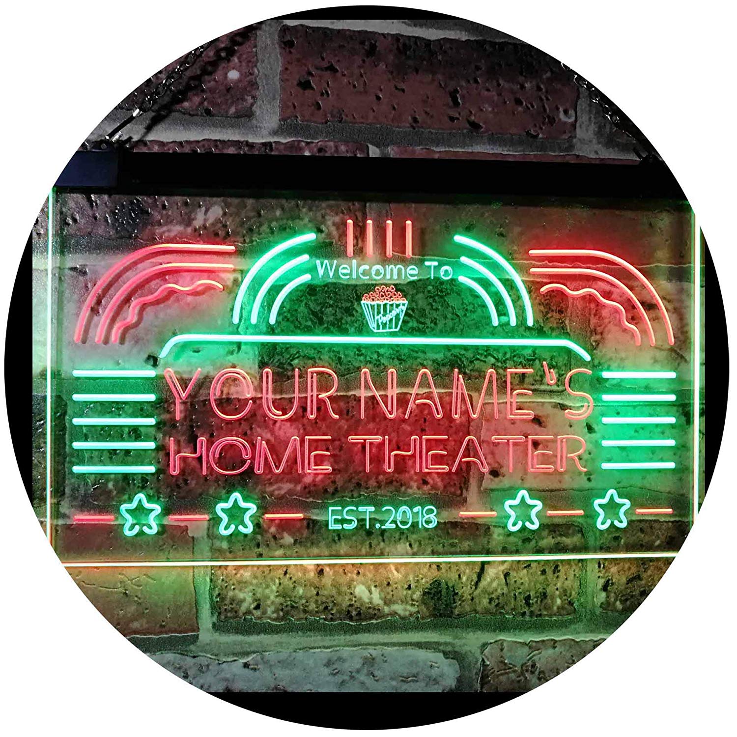Custom Home Theater LED Neon Light Sign - Way Up Gifts