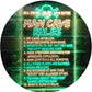 Man Cave Rule Game Room LED Neon Light Sign - Way Up Gifts