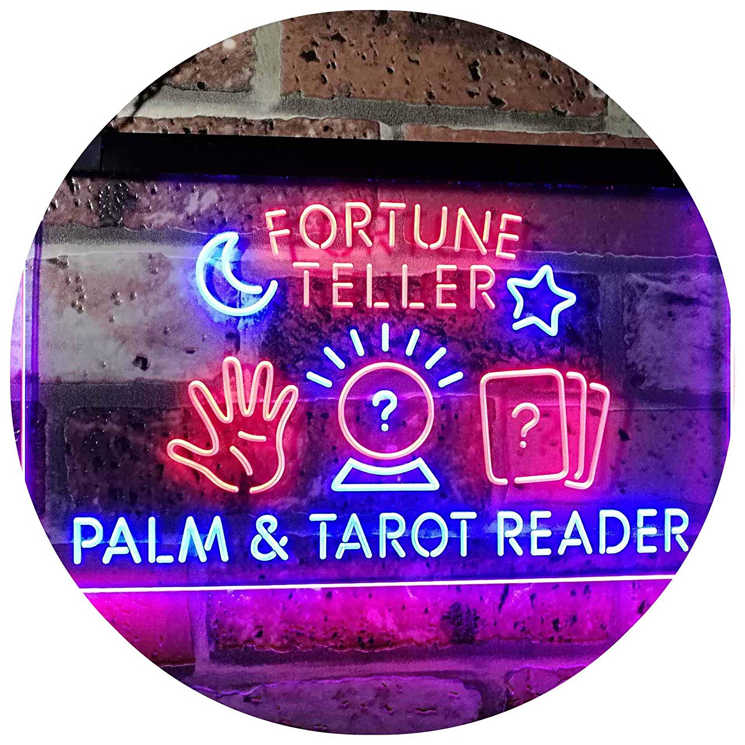Psychic Fortune Teller Palm Tarot Reader LED Neon Light Sign - Way Up Gifts