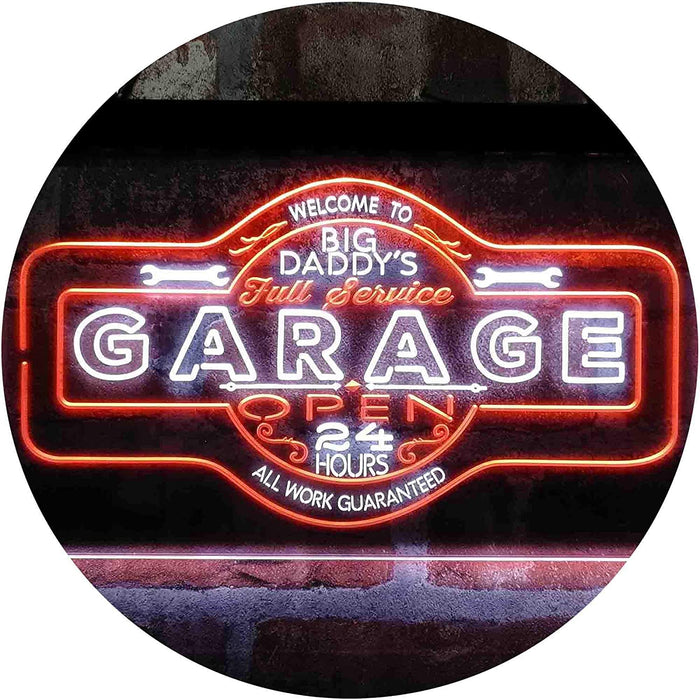 Big Daddy Garage Tools Man Cave LED Neon Light Sign - Way Up Gifts