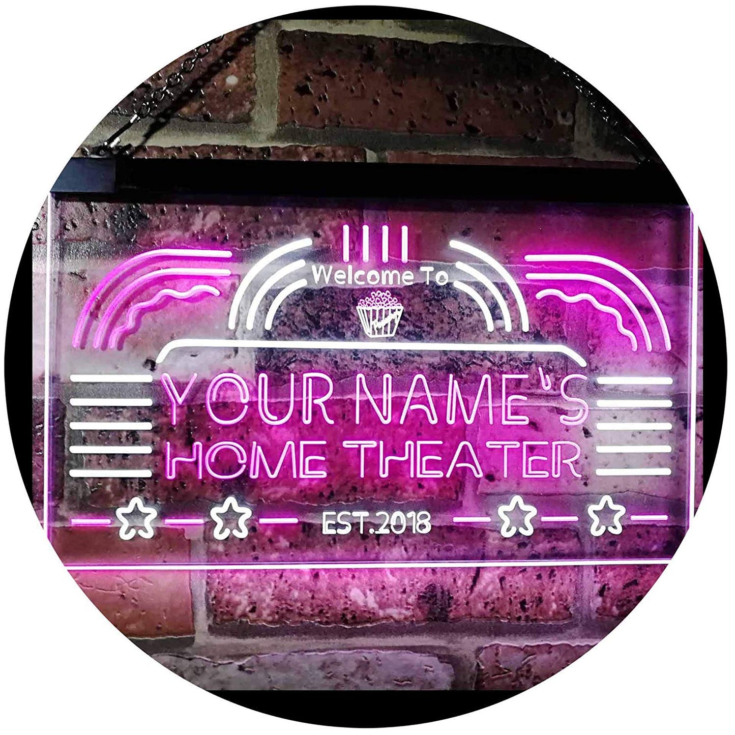 Custom Home Theater LED Neon Light Sign - Way Up Gifts