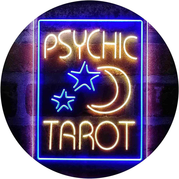 Psychic Tarot Reader Moon Stars LED Neon Light Sign - Way Up Gifts