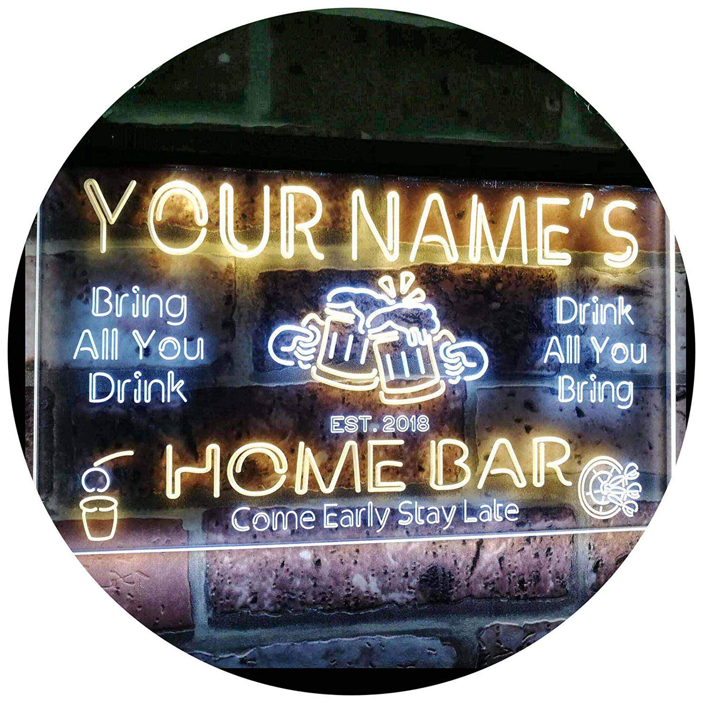 Buy Custom Home Bar LED Neon Light Sign — Way Up Gifts