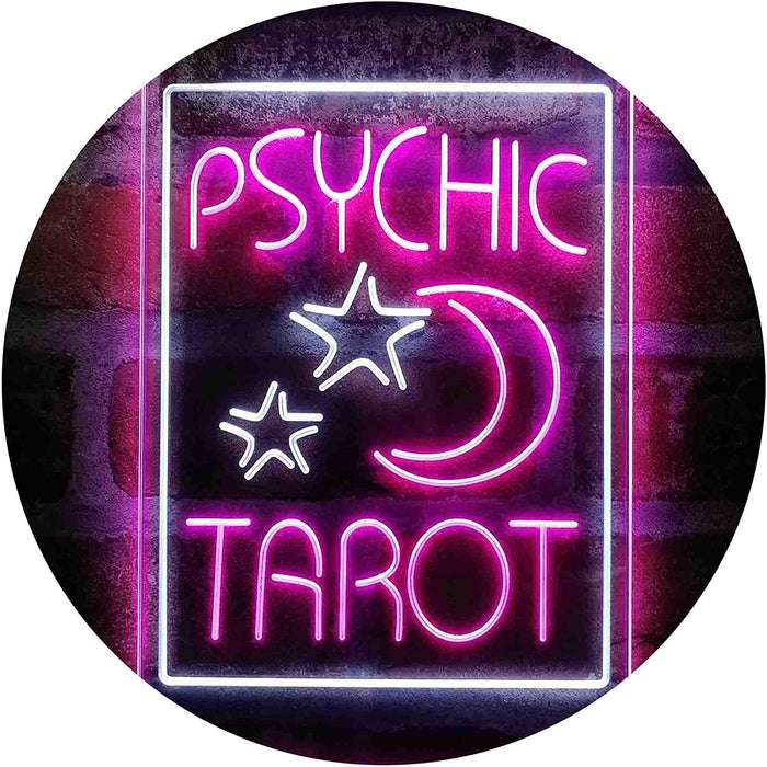 Psychic Tarot Reader Moon Stars LED Neon Light Sign - Way Up Gifts