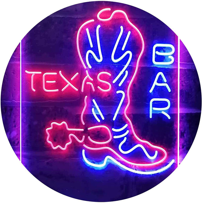 Cowboys Boots Texas Bar LED Neon Light Sign - Way Up Gifts