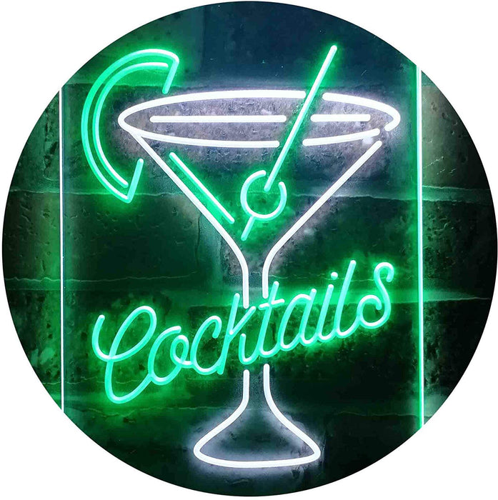 Cocktails Glass Bar Display LED Neon Light Sign - Way Up Gifts