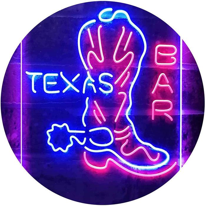 Cowboys Boots Texas Bar LED Neon Light Sign - Way Up Gifts