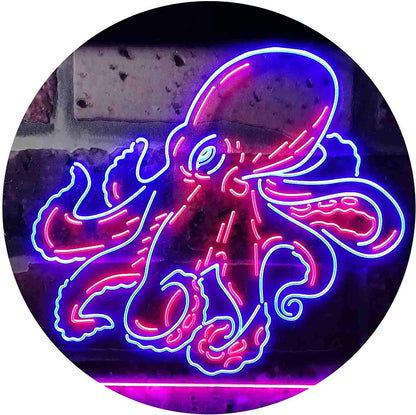 Sea Life Man Cave Ocean Decor Octopus LED Neon Light Sign - Way Up Gifts