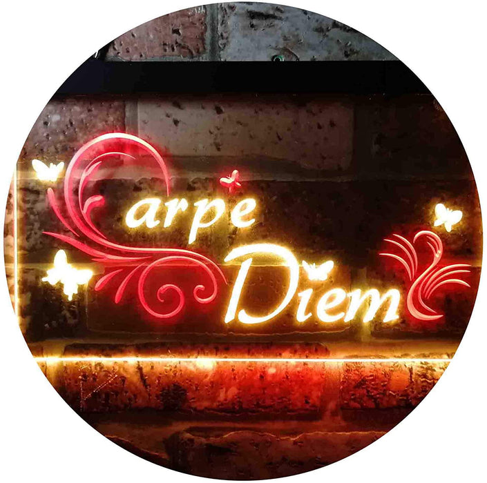 Carpe Diem Seize The Day Bedroom Quote LED Neon Light Sign - Way Up Gifts