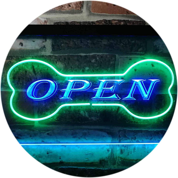 Open Dog Bone Grooming Pet Shop LED Neon Light Sign - Way Up Gifts