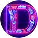 Family Name Letter D Monogram Initial LED Neon Light Sign - Way Up Gifts