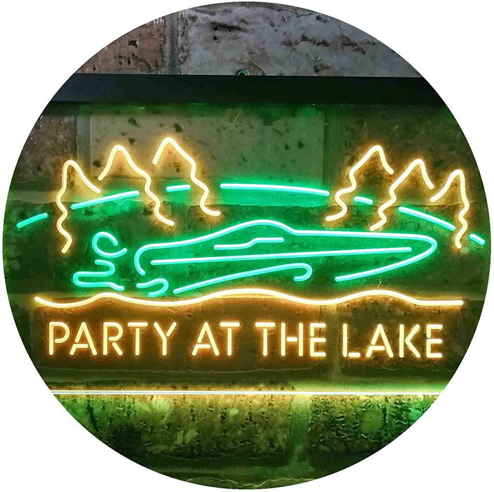 Party at The Lake Cabin Decor LED Neon Light Sign - Way Up Gifts