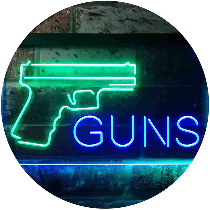 Gun Shop Guns LED Neon Light Sign - Way Up Gifts