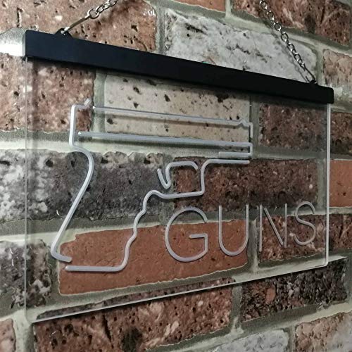 Gun Shop Guns LED Neon Light Sign - Way Up Gifts