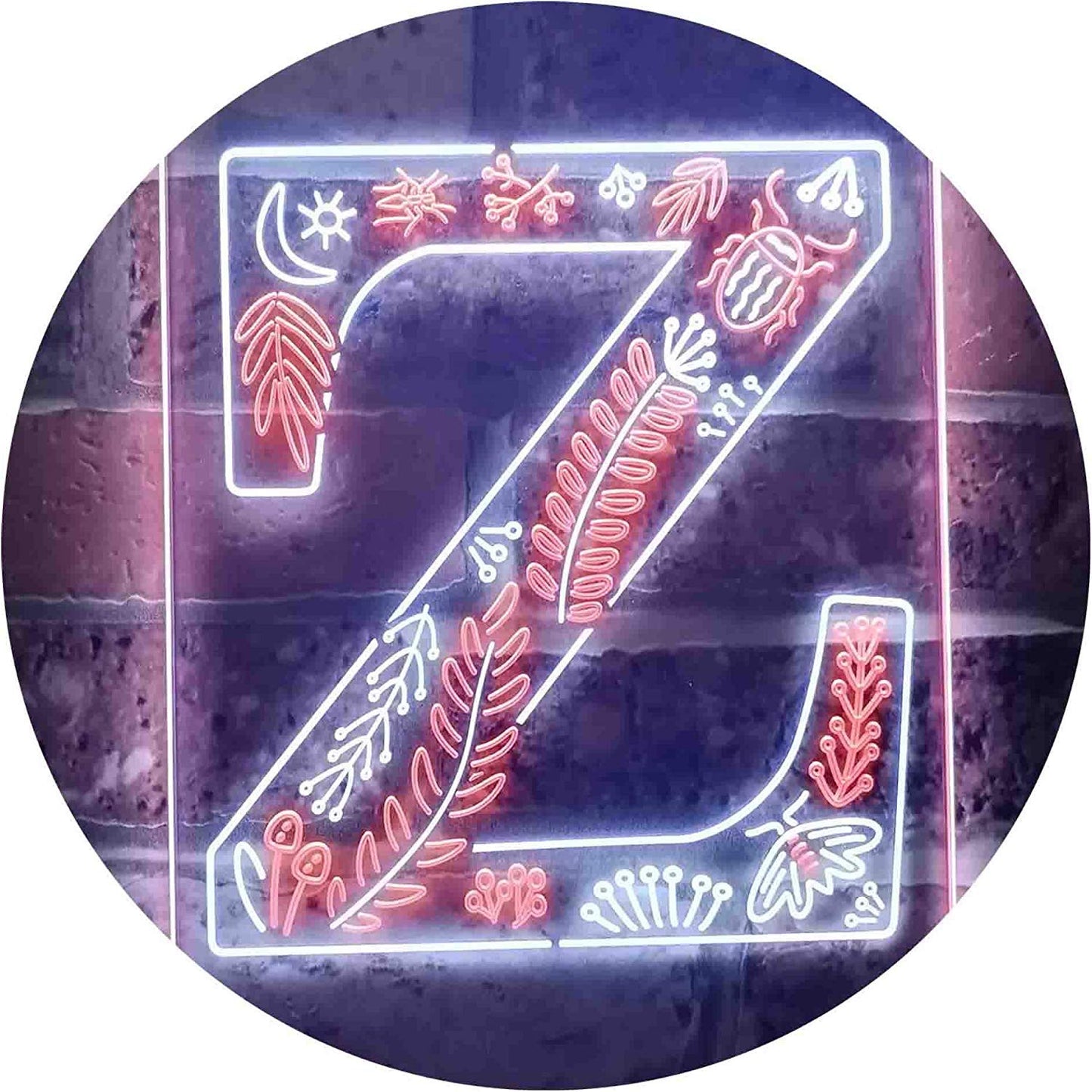 Family Name Letter Z Monogram Initial LED Neon Light Sign - Way Up Gifts