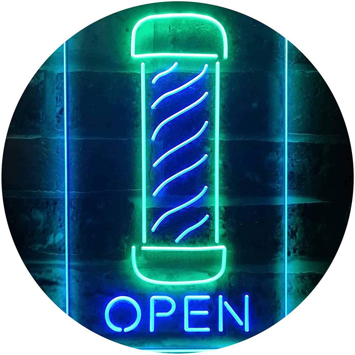 Vertical Barber Pole Open LED Neon Light Sign - Way Up Gifts